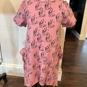Pink 'Girl Club' Dress